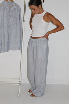 Experience effortless style with our new Patricia Linen Pant. Our premium linen fabric offers a lightweight and soft texture, perfect for every season. The simple elastic waistline and functional side pockets make this pant a versatile choice - wear it high on your waist for a tailored look or lower on your hips for a relaxed vibe. Coordinate with our Arlo Top for a timeless outfit.Made in USA Linen Pant, Soft Texture, Linen Pants, Soft Textures, Linen Fabric, Effortless Style, Casual Pants, Elastic, Texture