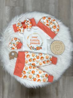 Peach Cotton Sets For Summer, Summer Cotton Peach Sets, Summer Peach Cotton Sets, Peach Cotton Sets For Spring, Spring Peach Cotton Sets, Newborn Mittens, Newborn Baby Girl Outfit, Baby Momma, Baby Planning