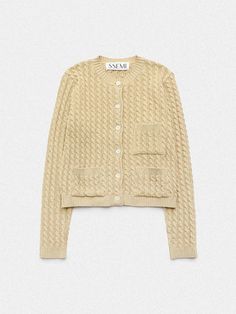 Composition : Nylon 50% Polyester 50%Color : BEIGECountry of Origin : Republic of Korea Spring Crew Neck Cardigan With Pockets, Pocket Cardigan, Knitwear Cardigan, Knitwear, Composition, The Originals, Clothes For Women, Clothes, Color