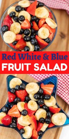 red white and blue fruit salad in a bowl