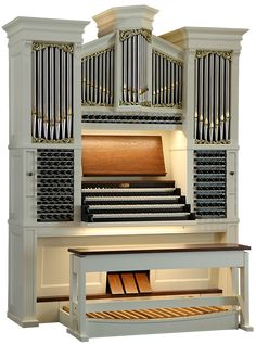 the organ is built into the cabinet