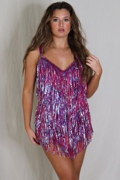 Fringe sequin tassel dress fitted, short and tight - size up if in between sizes. Skinny adjustable strap fringe detail mini dress, dress has a sheer lining Dress is super mini = watch the video, check measurements and model sizes and be prepared to wear shorts underneath if length is a concern. This is a SHOW STOPPER DRESS not a granny dress. Buy accordingly. Material is Polyester Hang to dry Model Maddie is 5'7 wearing a small Small Medium Large Length 30' 31' 32' Bust 16' 17' 18' Granny Dress, Girl Boss Book, Fringe Mini Dress, Tassel Dress, Short Fringe, Amazing Lace, Native Style, Dress Fitted, Shake It