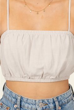 Azalea | Mae Linen Crop Tank Perfect for all seasons. Throw on with jeans for Summer and add a cute cardigan for the cooler temps. 80% rayon | 20% linen Versatile Everyday Spring Crop Top, Trendy Linen Tops For Spring, Casual Linen Crop Top For Day Out, Casual Linen Crop Top For Vacation, Spring Beige Cotton Crop Top, Casual Beige Cotton Crop Top, Beige Cotton Crop Top For Spring, Light Wash Cotton Tops For Vacation, Trendy Linen Tops For Everyday