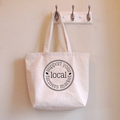 Support Your Local Farmers Market Tote-Bag - sunnymorningdesigns on etsy - #buylocal, #farmersmarkets Farmers Market Tote Bag, Butte Mt, Farmers Market Bag, Market Tote Bag, Market Ideas, Market Bags, Soft Leather Bag, Local Farmers Market, Medium Sized Bags