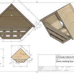 the plans for a bird house are shown