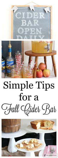 simple tips for a fall cider bar