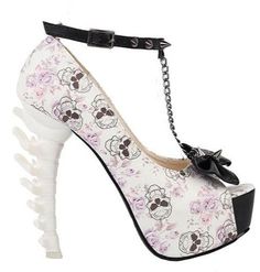 Skull Heels, Purple Skull, Toes Designs, Skulls And Roses, Peep Toe Shoes, Heel Pumps, Black Bow, Ankle Straps, Designer Heels