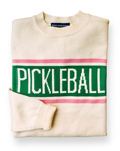 a sweater with the word pickleball on it