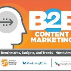 the b2b content marketing logo with an image of a man's head