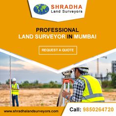 an advertisement for land survey in mumbai