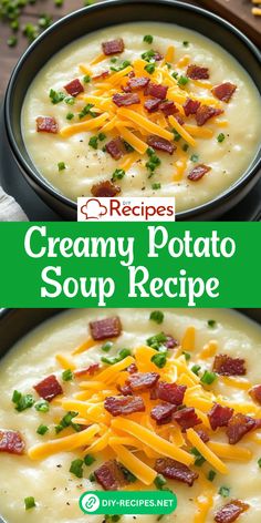 creamy potato soup recipe with bacon and cheese