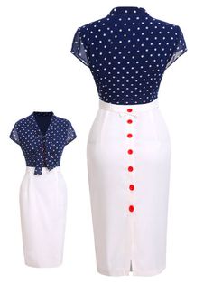 Shop 40s&60s Fashion Online | Retro Stage White Retro Dress With Button Closure, White Retro Dress With Buttons, Retro White Dress With Buttons, Retro Stage, Dark Comics, Cap Sleeve Dress, Beauty Stuff, Swimsuits Halter, 60s Fashion