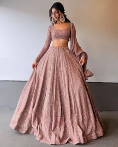 Buy Beautiful Brown Lehenga Choli for Women Indian Designer online on Etsy India. Shop for handmade, vintage and unique Lehengas items from ashbhav online on Etsy New Lehenga Designs Simple, Unique Lehenga Designs, Shaadi Lehenga, Lehenga Poses, New Lehenga Designs, Brown Lehenga, Reception Outfits, Lehenga Choli For Women