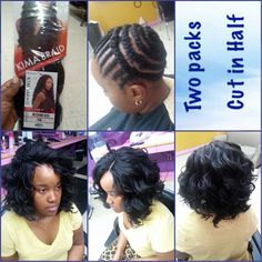 Kima braid hair crochets Alicia Braids, Crocheted Hairstyles, Braids Pattern, Crotchet Styles, Crochet Braid Pattern, Ocean Wave Crochet Hair, African Hair Braiding, Hairstyles Photos