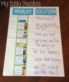 a bulletin board with writing on it that says, my silly firsts problem solution