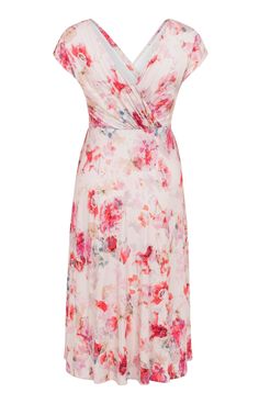 Pink Feminine Maternity Dress, Feminine Pink Maternity Dress, Feminine Pink Maxi Dress For Maternity Wear, Sleeveless Floral Print Maternity Dress, Maternity Floral Print Dress, Maternity Floral Print Dresses With Empire Waist, Maternity Midi-length Floral Print Dresses, Maternity Dresses With Floral Print And Empire Waist, Elegant Flowy Pink Maternity Dress