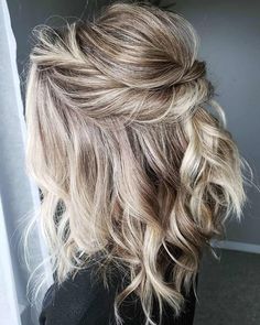 Breaking Hair, Guest Hair, Mother Of The Bride Hair, Bridesmaid Hair Makeup, Half Up Half Down Hairstyles, Bridesmaid Hair Half Up, Wedding Hairstyles Half Up Half Down, Half Updo, Layered Haircut