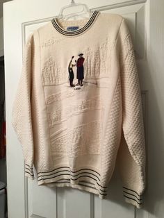 Crusader Reef Golf Sweater “The Payoff” Men’s Medium. Condition is Pre-owned. Shipped with USPS Priority Mail Padded Flat Rate Envelope. Golf Style Men, Golf Sweater, Golf Sweaters, Graphic Sweaters, Golf Fashion, Crusades, Cotton Sweater, Design Inspo, Priority Mail