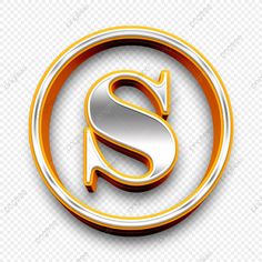 an orange and silver letter s in a circle