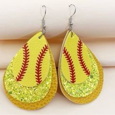 Cute Earrings To Wear At Softball Games And Anywhere You Go. Material: Leather Thank You For Stopping By My Closet. Offers And Bundles Are Welcome! Discount: 20% Off Bundles Of 3 Items Or More. Layer Earrings, Softball Games, Cheap Logo, Car Monogram Decal, Layered Earrings, Mom Earrings, Softball Team, Monogram Decal, Softball Mom