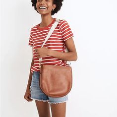 Nwt Madewell Transport Saddle Bag Slight Leather Weathering From Storage Sold Out Style Strap Included Madewell Tote, Madewell Bags, Convertible Crossbody Bag, Leather Industry, Brown Leather Bag, Leather Bag Women, Tote Bag Leather, Mini Crossbody Bag, Saddle Bag