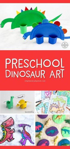 preschool dinosaur art project for kids to make