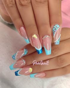 Jewelled Nails, Fake Acrylic Nails, Funky Nail Art, Fantasy Nails, Classy Nail Designs, Nail Jewels, Cat Scratch, Cute Summer Nails, Sparkly Nails