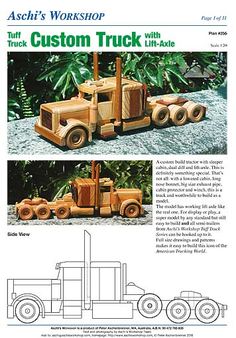 an image of a wooden truck in the middle of it's construction workbook