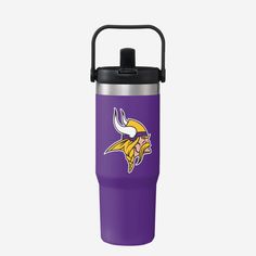 Minnesota Vikings 30 oz Straw Tumbler FOCO - FOCO.com Cardinals Nfl, Calendar Reminder, Drinks Tumbler, Nfl Teams Logos, Team Gear, Insulated Travel Mugs, Great Birthday Gifts, Minnesota Vikings, Tumbler With Straw