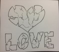 a piece of paper with the word love written in it