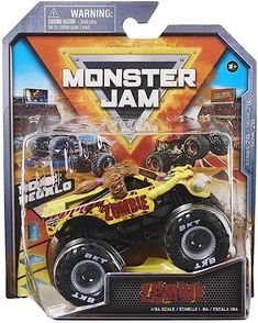 the monster jam vehicle is in its packaging