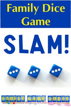 family dice game Slam with three dice Family Dice Games, Easy Group Games, Dice Game For Large Group, Easy Dice Games, Lcr Dice Game With Money, Math Games With Dice, Dice Games For Kids, Thinking Games