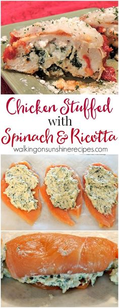 chicken stuffed with spinach and ricotta is an easy dinner recipe for the whole family