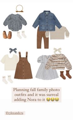 Family Photos Denim, Fall Photoshoot Outfits Family, Fall Photoshoot Outfits, Photoshoot Outfits Family, Sunrise Shoot, Style Examples, Sarah Ellen, Fall Family Outfits, Family Photo Colors