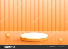 an orange background with a white round object