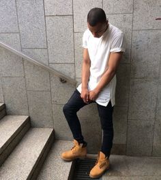 Inspiração: Yellow Boot Timberlands Outfit, Hype Pics, Timberland Boots Outfit Mens, Timberland (men), Male Outfits, Timberland Boots Outfit, Timberland Boots Mens