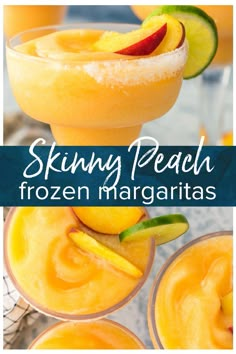 Peach Sparkling Water, Frozen Margarita Recipe, Peach Margarita, Frozen Margarita, Frozen Margaritas, Tequila Drinks