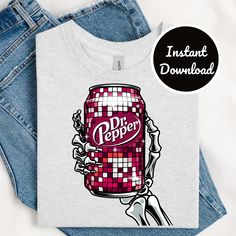 Dr Pepper Crafts, Disco Cherry, Cherry Soda, Designs For Shirts, Skeleton Png, Design For T Shirt, Dr Pepper, Trendy Designs, Casual Wear