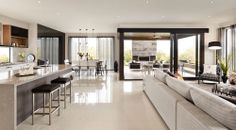 a large open concept kitchen and living room