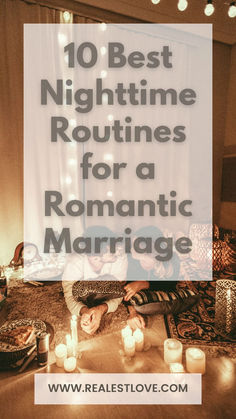 Some ideas for creating a romantic marriage nighttime routine: How To Set The Mood For Romance, Romantic Marriage, Lower Back Pain Exercises, Nighttime Routine, Night Couple, Physical Touch, Night Time Routine, Evening Routine, Fancy Gifts