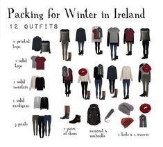 European Winter Outfits 2023, Capsule Wardrobe Weekend Trip Winter, Traveling Winter Outfits, Winter In The Uk Outfits, Ireland In Winter What To Wear, Winter Work Trip Outfits, Ireland Outfit Winter Cold Weather, Winter Outfits Ireland, Ireland In February Outfits