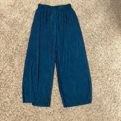 Never Worn One Size Shein Pants, Flowy Pants, Pants Color, Pant Jumpsuit, Color Blue, Wide Leg, Pants For Women, Turquoise, Pants