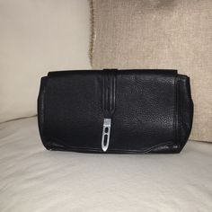 New Black Rag And Bone Leather Clutch. Dress It Up Or Down. Super Fashionable And Effortless. Black Clutch, Rag And Bone, Leather Clutch, Rag & Bone, New Black, Clutches, Black Silver, Bones, Bag Lady