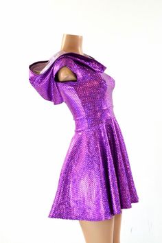 Purple Space Outfit, Sassy Outfits, Infected Mushroom, Space Costumes, Purple Holographic, Space Dress, Sassy Outfit, Special Clothes, Custom Made Clothing