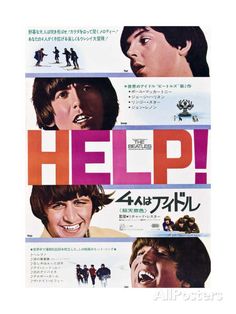 a movie poster for the film help with two men laughing and one woman standing in front of him