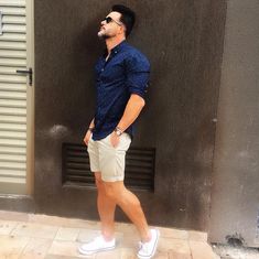 Short Outfits Hombre, Men's Summer Outfits, Workout Man, Latest Summer Fashion, Smart Casual Wear, Mens Fashion Wear