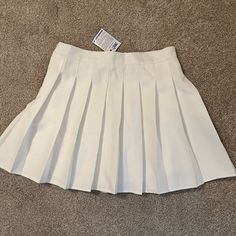 Reposhing This Item I Purchased From @Cforse. Loved It, But Ready To Rotate For Something New. It Was Too Big On Me . Never Worn, Fits A Size 6-8 Very Nice Quality And Comes With Built In Shorts. White Pleated Skirt Outfit, Bandeau Skirt, Light Blue Skirts, Navy Mini Skirt, White Tennis Skirt, Womens Denim Skirts, Navy Pencil Skirt, White Pleated Skirt, Box Pleat Skirt