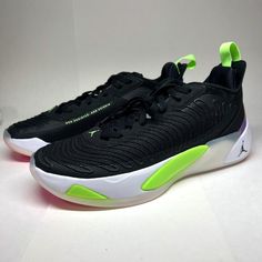 Stored In A Smoke Free And Pet Free Location Men's Size 10 Nike Jordan Luka 1 Black Lime Glow Dn1772-003 New Condition: Brand New No Box Brand: Nike Model: Jordan Luka 1 Color: Black / Lime Green / Glow Style: Basketball Product Line: Luka Doncic Style Code: Dn1772-003 Size: Men's Size 10 Green Lace-up Basketball Shoes With Abzorb Midsole, Green Lace-up Basketball Shoes For Streetwear, Green Lace-up Outdoor Basketball Shoes, Nike Green Synthetic Basketball Shoes, Lime Green Basketball Shoes, Nike Sb Shane, Nike Sneakers Mens, Black And White Football, Nike Air Jordan 5