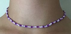 Super cute purple seed bead necklace, approx 34.5cm with a 5.5 cm extender. Handmade and good quality. Perfect for the summer. Can be worn as a choker or necklace as adjustable. Simple but very versatile. Message me for customisation, I can add more colours. I can also do bigger or smaller sizes at no further charge. Postage is free. Check my page for more colours and patterns! Purple Handmade Necklace, Purple Seed Bead Necklace, Purple Necklace Beads, Colourful Beaded Necklace, Purple Beads Bracelets, Simple Seed Bead Bracelets, Seed Bead Color Combinations, Beaded Bracelets Purple, Seed Bead Necklace Ideas