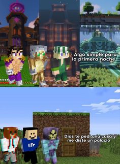 two different minecraft screens, one is showing the same character and another has an image of